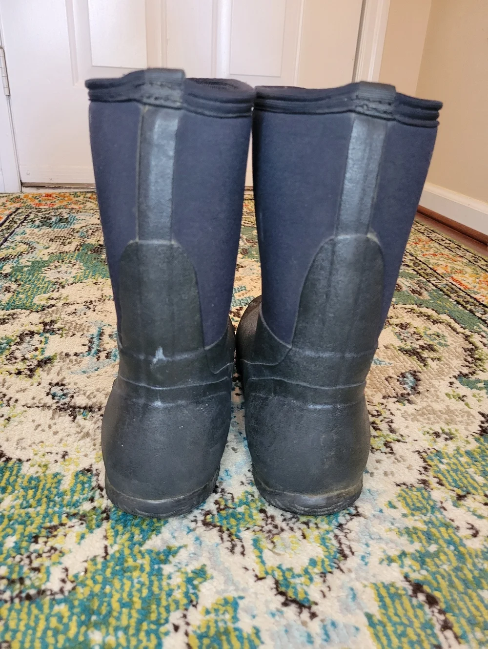 Statesman Waterproof Rubber Base Black Workwear Outdoor Boots, Size Mens 12